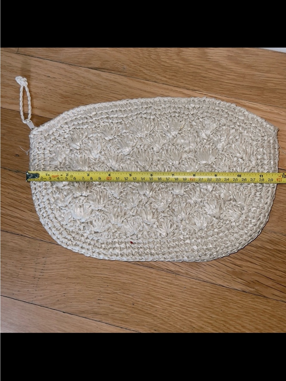 Handmade in Philippines straw vintage clutch